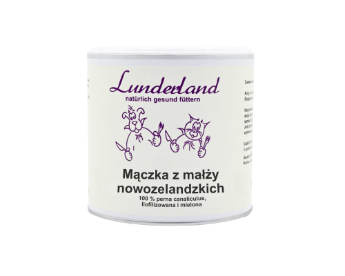 Lunderland mączka z liofilizowanych małży nowozelandzkich 250 g - opakowanie