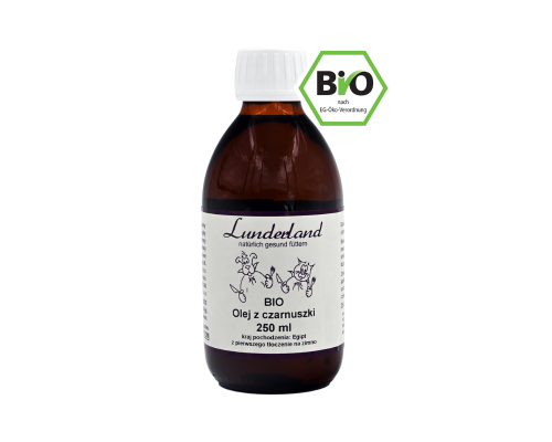 Lunderland organiczny olej z nasion czarnuszki BIO (Nigella sativa) 250 ml - opakowanie