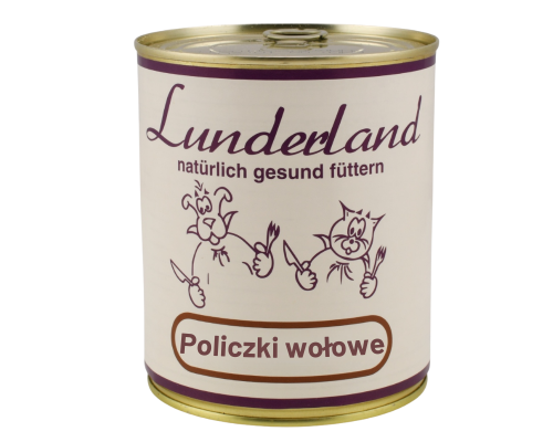 Lunderland policzki wołowe mięso 100% 800 g - opakowanie