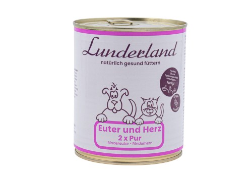 Lunderland Euter und Herz 2 x Pur 800 g - opakowanie