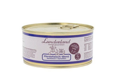 Lunderland Pferdefleisch-Menü Reinfleisch + Kartoffeln 300 g - opakowanie