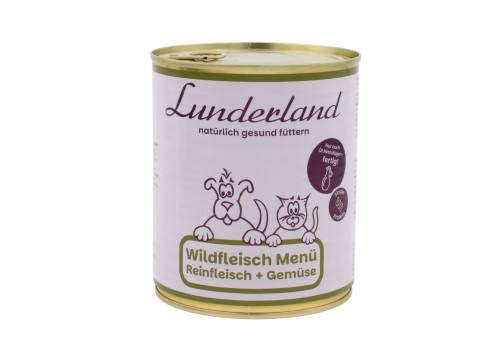 Lunderland Wildfleisch Menü Reinfleisch + Gemüse 800 g - opakowanie