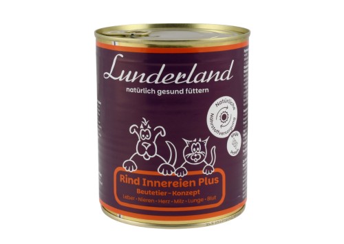 Lunderland Rind Innereien Plus Beutetier-Konzept 800 g - opakowanie