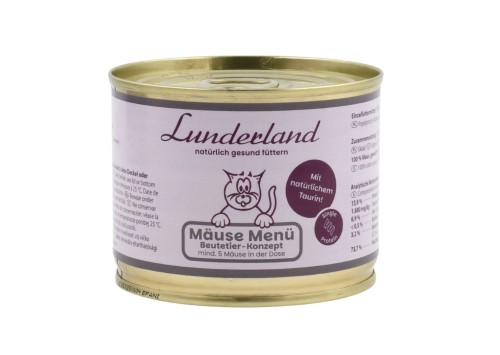 Lunderland Mäuse Menü Beutetier-Konzept 200 g - opakowanie