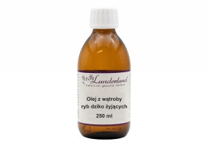 Lunderland olej z wątroby ryb dziko żyjących - tran dla psów i kotów 250 ml