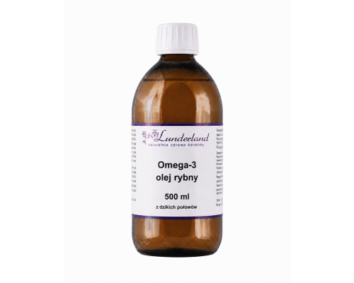 Lunderland Omega-3 olej rybny 500 ml, zdjęcie produktu z dopasowanym kolorem