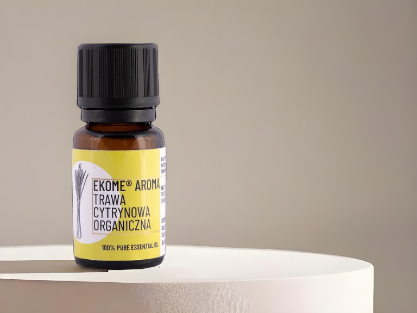 Ekome organiczny olejek eteryczny trawa cytrynowa bio 10 ml – naturalny olejek eteryczny na komary i do dyfuzora