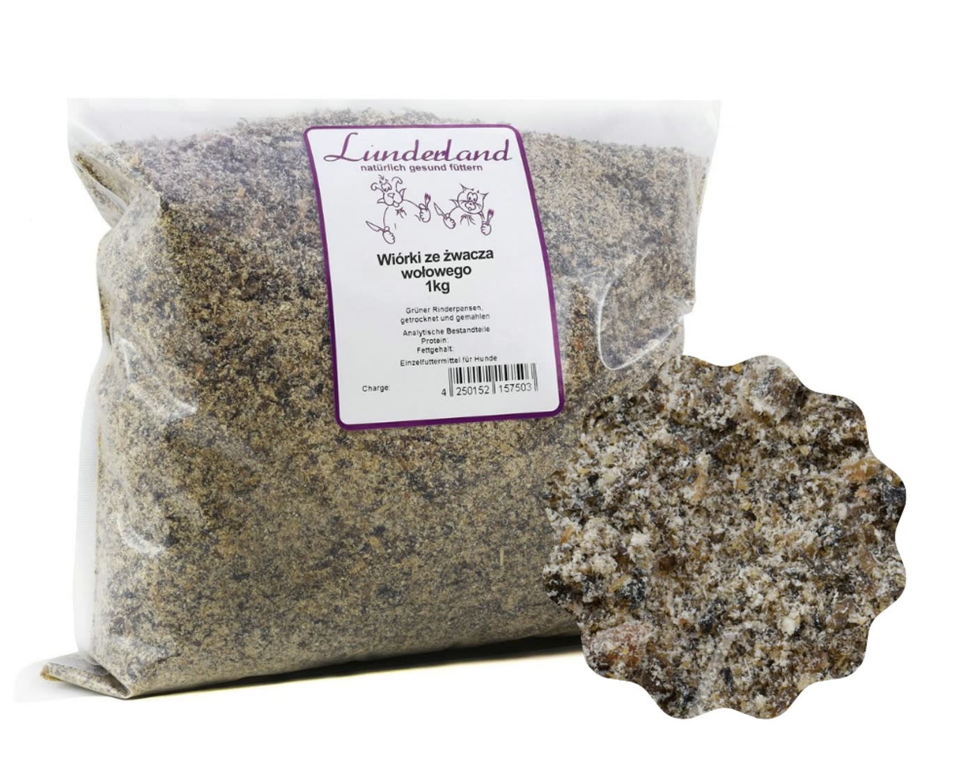Lunderland Wiórki ze żwacza wołowego 1 kg - zbliżenie produktu