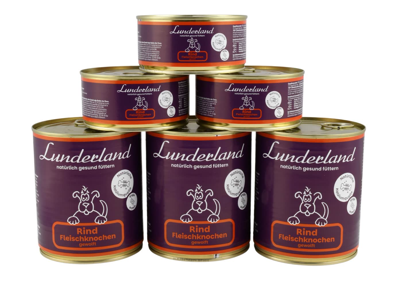 Lunderland mielone kości wołowe z mięsem 100% 300 g i 800 g - opakowania