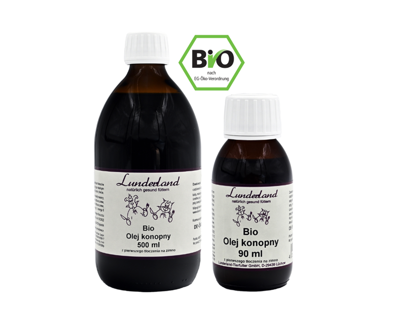 Lunderland organiczny olej konopny BIO - zbliżenie