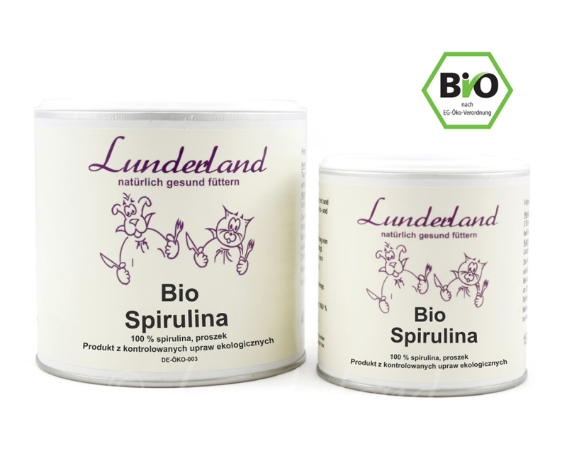 Lunderland organiczna spirulina BIO 250 g - zbliżenie produktu