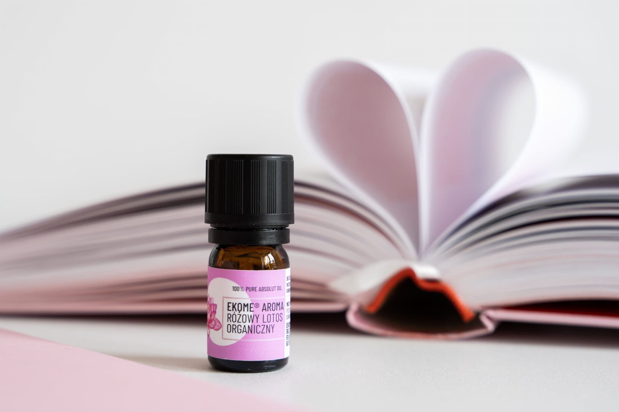 Ekome® organiczny absolut różowy lotos 2 ml - butelka z ciemnego szkła