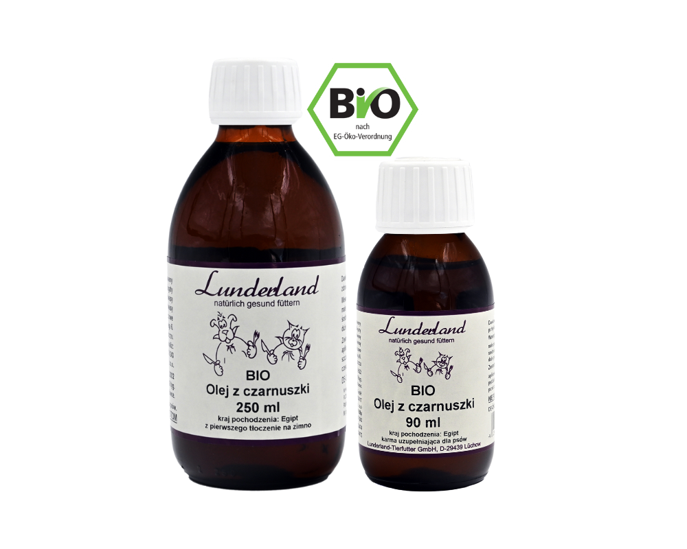 Lunderland organiczny olej z nasion czarnuszki BIO 250 ml - zbliżenie produktu