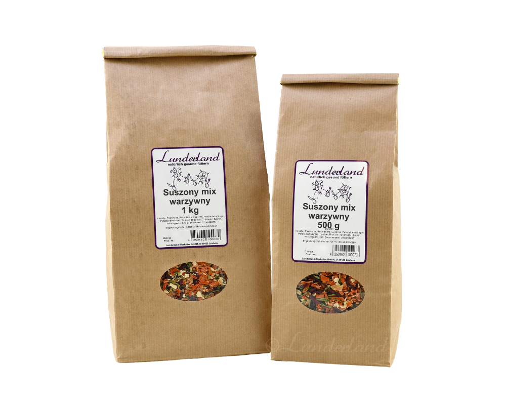 Lunderland suszony mix warzywny 500 g i 1 kg - zestaw dwóch produktów