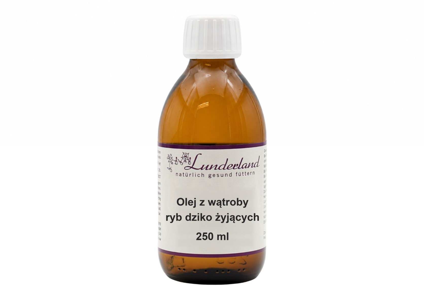 Lunderland olej z wątroby ryb dziko żyjących - tran dla psów i kotów 250 ml - zdjęcie produktu Lunderland olej z wątroby ryb dziko żyjących - tran dla psów i kotów 250 ml - zdjęcie produktu